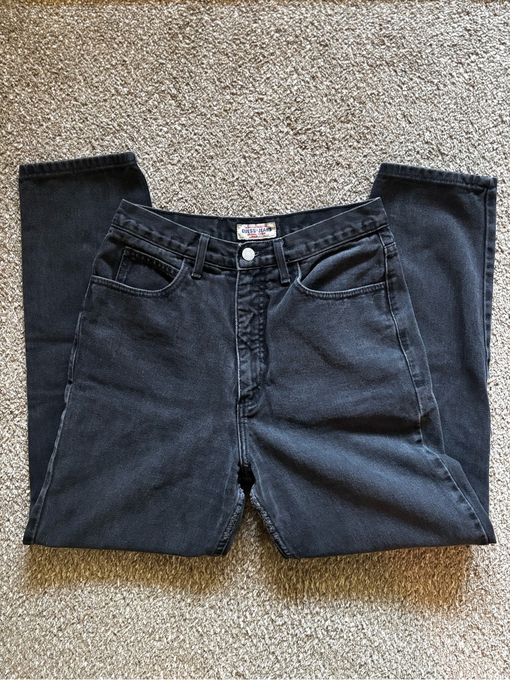 Guess Women's Straight Leg Black Jeans